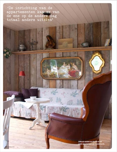 Pagina uit Buitenleven met een van de kamers